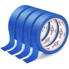 Blue Painters Tape 4 Rolls 0.94 Inch x 22 Yard, Clean Paint Lines, Residue Multi Surface Masking Tape for Walls and Trim