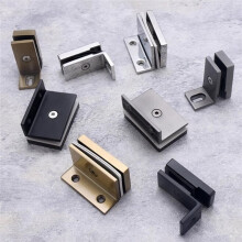 Thickened Cast 304 Stainless Steel Shower Room Bathroom Partition Glass Fixing Clip Fixed Corner Code 90 Degree