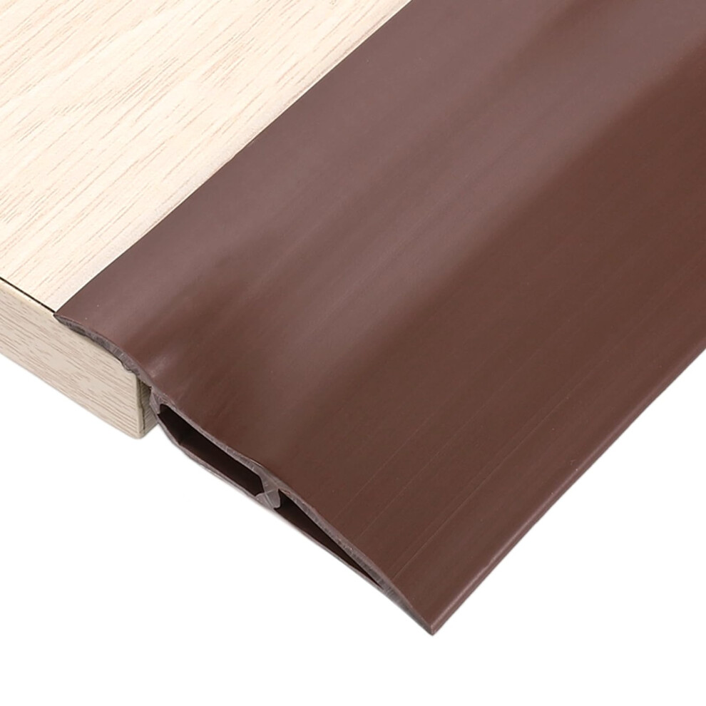 Floor Transition Strip 6.56Ft Self Adhesive Pvc Trim For Uneven Floors, Waterproof Vinyl Edge Gap Cover, Coffee 9092120006155