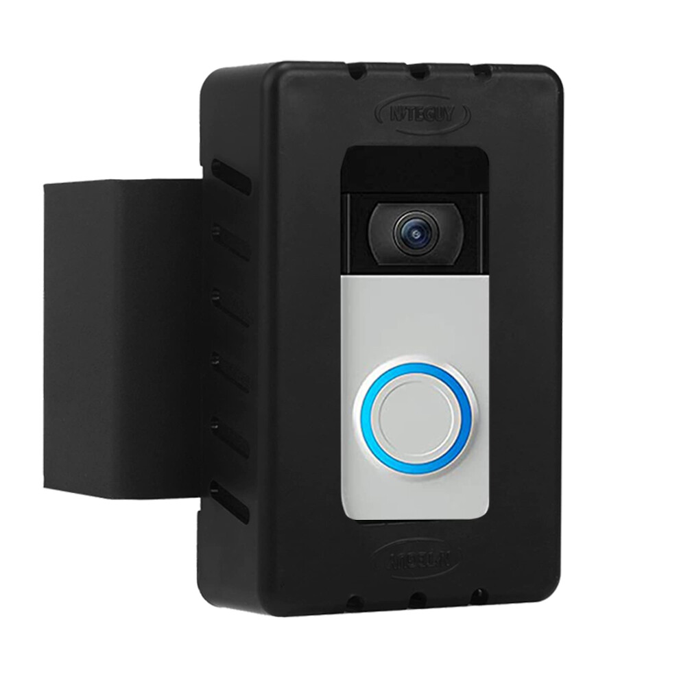 Antitheft Video Doorbell Mount Bracket, Weatherproof Pvc Universal Fit For Home Security, Black 9092120006537