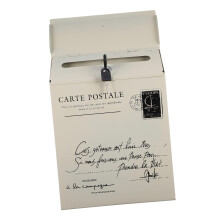 Vintage Wall Mounted Lockable Iron Mailbox for Outdoor Use, Large Capacity Decorative Mail Holder