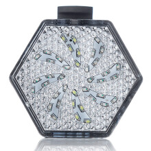 Cycling Light USB Rechargeable Bicycle Tailight Hexagon Safe Warning Flashing Tail Light Riding Bike Lights White