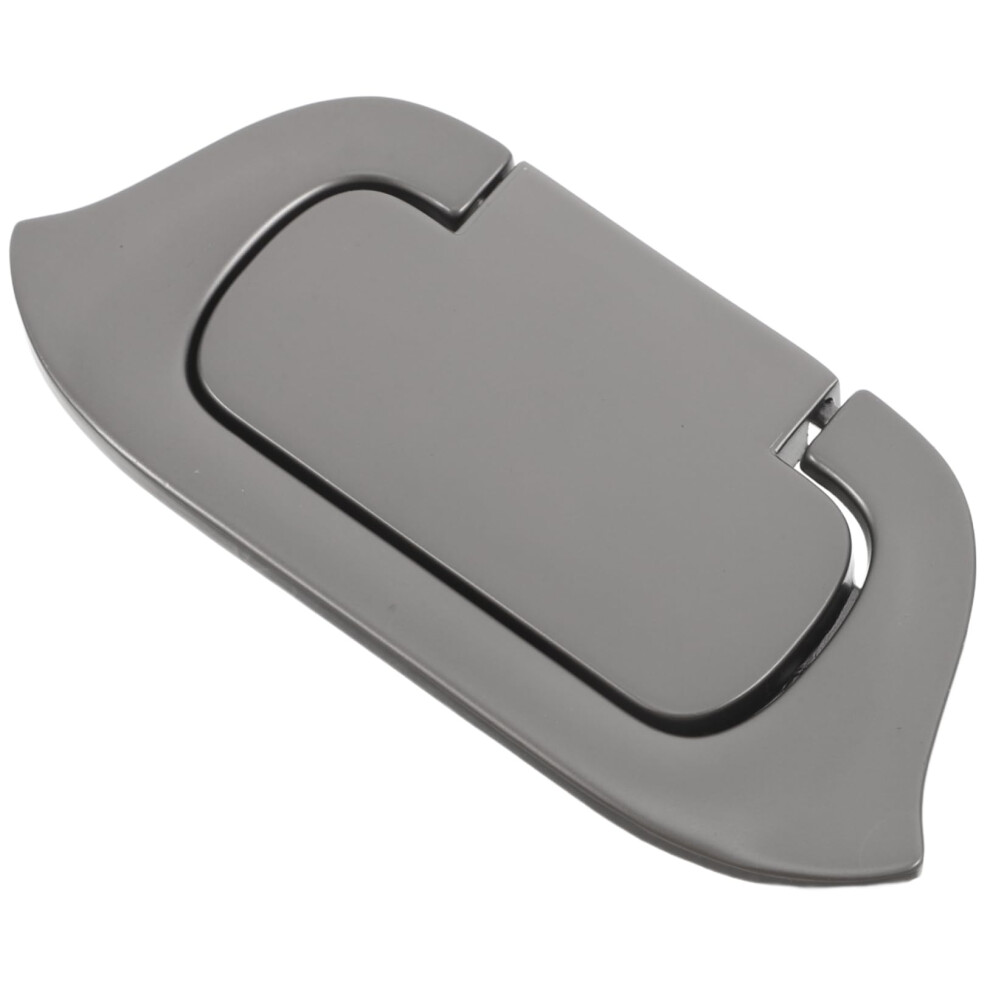Modern Recessed Cabinet Pull Dark Grey Flush Door Handle For Sliding Closet Doors Durable Alloy 9771547383109