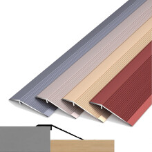 Aluminum Floor Transition Strip No Drill Easy Install Smooth Door Threshold Reducer for Carpet Tile Laminate Vinyl White 180cm