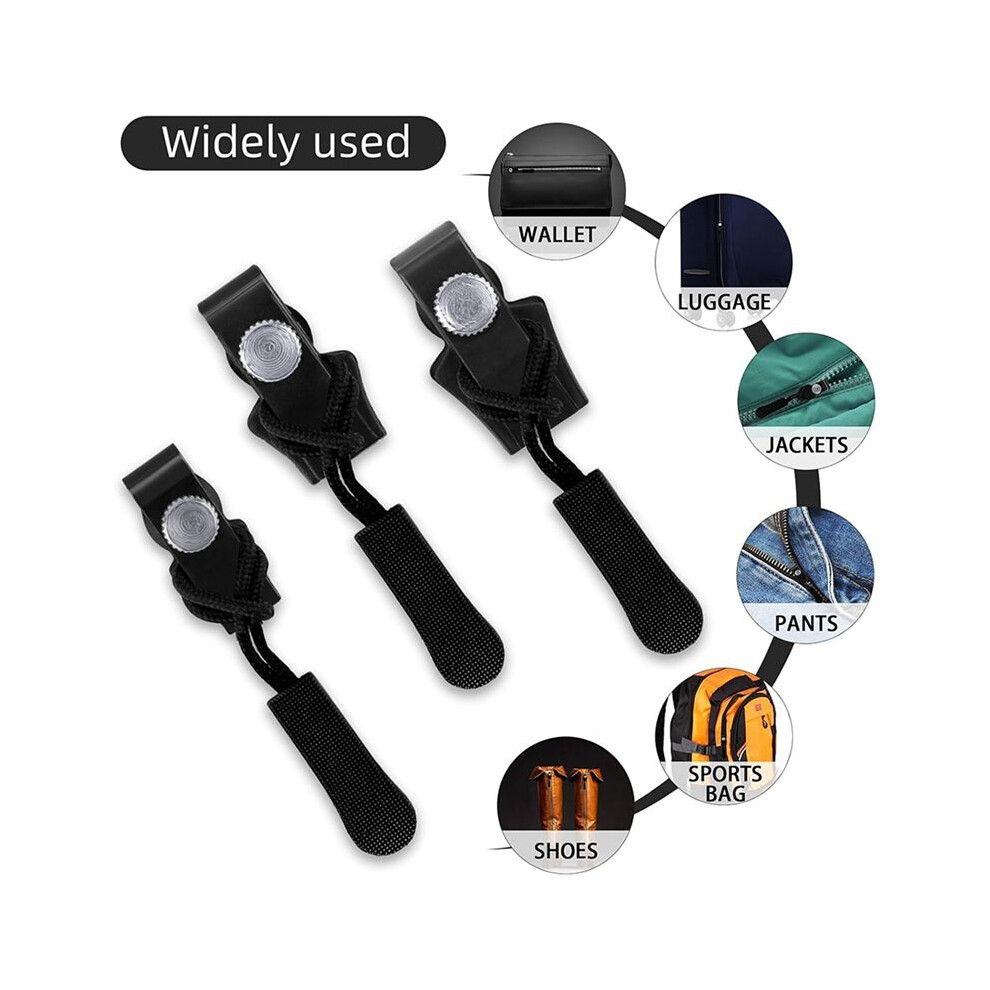 Zipper Repair Kit, 48 Pcs Universal Replacement Zipper Slider Fixer Sliding Teeth Screw Instant Zipper 4713620807695