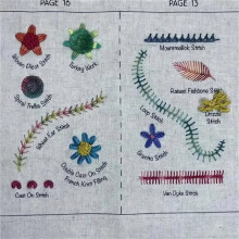 Upgraded Embroidery Stitch Book Kit,106 Patterns with Tools & Tutorials, 86 PCS Beginner Embroidery Kit,for DIY