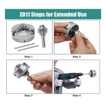 2X 4 Jaw Lathe Chuck,Zinc Alloy Lathe Chuck Set with Wrench and Connecting Rod,Sturdy
