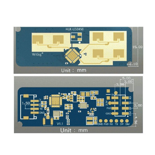 4X HLK-LD2450 24G  Home Wave Human Body Motion Target Tracking  Sensor Module Test Distance Angle Speed 1