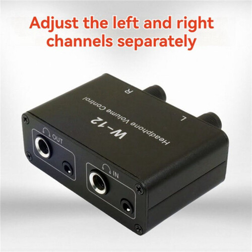 2X Sound Controller Headphone Volume Control 3.5mm + 6.35mm Stereo Volume Controller Adjustment for Left and Right 2