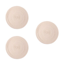 3Rolls Durable Cotton Ribbon Beige Sewing Webbing for Packaging Decor
