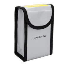 Fireproof Battery Bag LiPo Safe Charging Pouch 90x55x140mm with Secure HookandLoop Seal for Travel