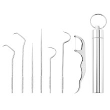 Jacquette Dental Sickle Scaler til fortænder, tandstensfjerner i rustfrit stål med skarp præcisionsspids, tandprober, rodpulpekanalspreder