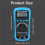 2X BSIDE ADM01 Digital Multimeter Multifunction AC/ Voltage Current Temperature Resistance Capacitance Pocket Tester 6