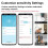 2X Neuer Tuya ZigBee  Vibrationssensor Echtzeitüberwachung Tür-/Fenstererkennung Alarm  Security Protection System 6