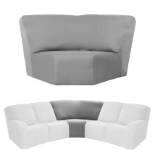 Housse extensible pour canapé inclinable d'angle, antidérapante et offrant une couverture intégrale à 360, ultra douce et unie (couleur C).