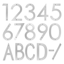 12 Inch Silver House Number 5, Large Readable Address Number, Weatherproof Modern Finish for Outdoor