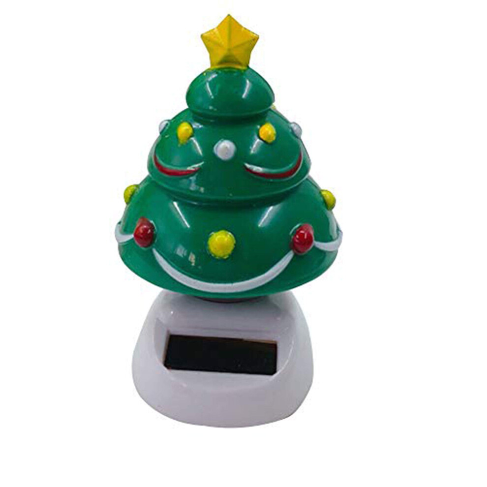 Solar Powered Christmas Car Ornament Bobblehead Â Festive Santa Snowman Xmas Tree Dashboard Decoration 9771547385189