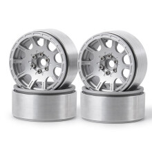 1.9 Metal Beadlock Wheels Set for TRX4 SCX10 1/10 RC Crawler Trucks, Durable Aluminum 12mm Hex Rims