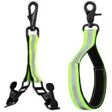 Shappy 2 Pack Firefighter Glove Strap with Reflective Trim, Durable Swivel Hook Clip Holder Green