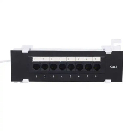 3X 8 Port Patch Panel for Cat. 6 Versatile Data Center Plastic Wall Mount for Computer Home