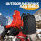 Adjustable Waterproof Backpack Rain Cover for Hiking Camping Biking, Durable Polyester Protector Black 2