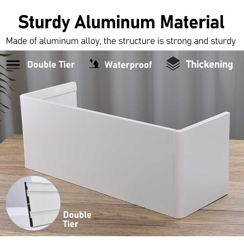 Curtain Valance Box Aluminum Alloy Cornice Board 2.7m Light Blocking Modern Ceiling Mounted Design 2