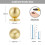 6 Pack Round Brushed Brass Cabinet Knobs, Modern Gold Drawer Pulls for Kitchen and Dresser 3
