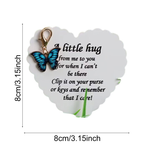 Pendentif papillon avec carte message, cadeau à clip 2