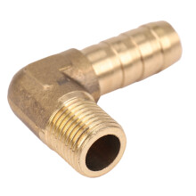 2pcs 8mm Hose x 3/8 inch Male Thread 90 Degree Brass Elbow Barb Coupler Connector