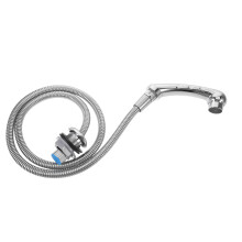 Handheld Salon Shampoo Sprayer with Flexible Hose Silver Metal