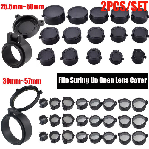 Rifle Scope Flip-Up Objective Lens Covers 2 pcs 1