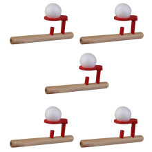 5X Klassiska Träspel Flytande Boll Blåsrör & Bollar Blåser Leksaker