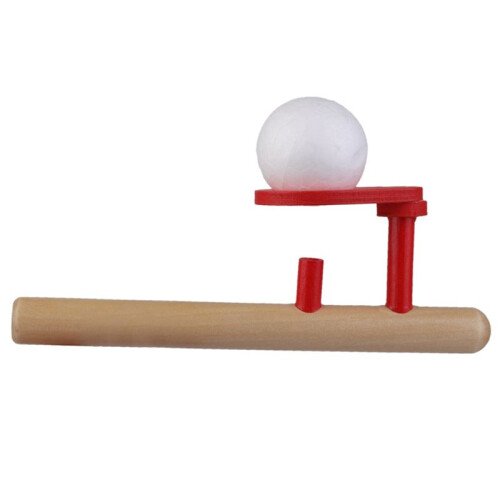 5X Klassiska Träspel Flytande Boll Blåsrör & Bollar Blåser Leksaker 1