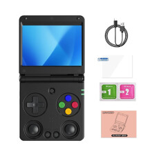 RG34XXSP Retro Game Console Linux 64Bit 3.4 Inch 720x480 Handheld Game Console Supports 30+ Game Emulators Black