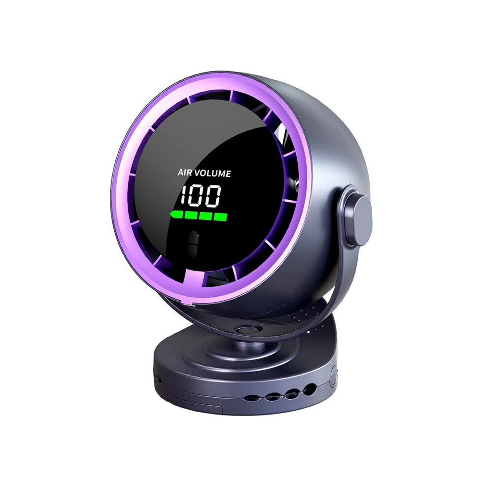 Digital Display Desktop Remote Control Fan 720 Rotation Adjustable Clip- Fan Office High Speed Turbine Powerful Fan B 6032383940837