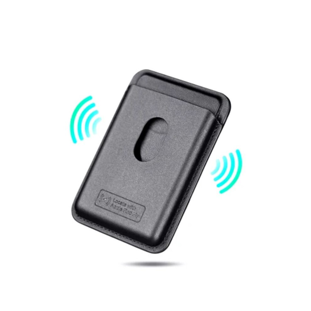 For Wallet Find My Built-In Find My Location Wallet Tracker Tag For 12/13/14/15/16 With Wireless Rechargeable Black 6031871829883