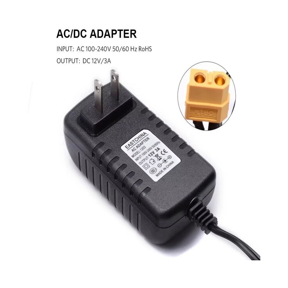 Lipo Battery Charger Power Supply Adapter 12V 3A Ac/ Xt60 Plug For Isdt Strix Charger Batteries Rc Racing Drone (Eu) 6032383999958
