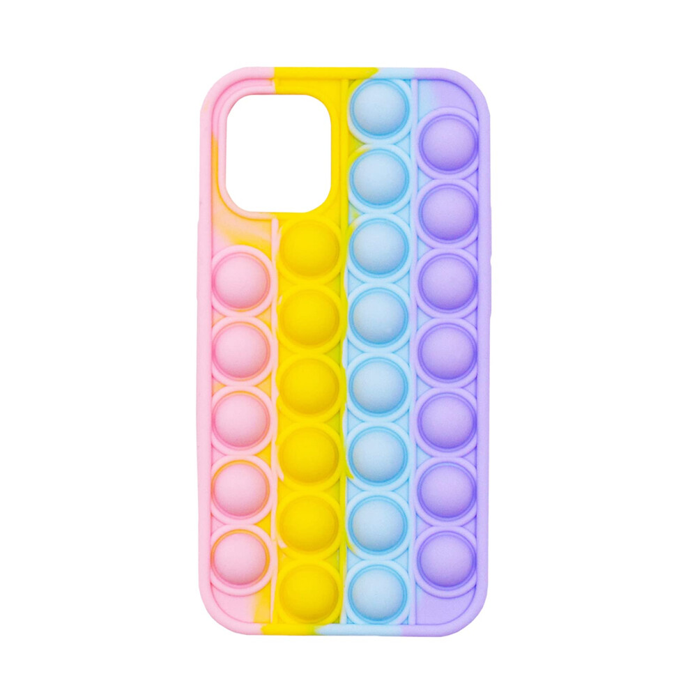 Case For Iphone 12 Mini Fidget Push Pop Bubble Cover, Colorful Soft Silicone Dual Function Protection 9771547387213