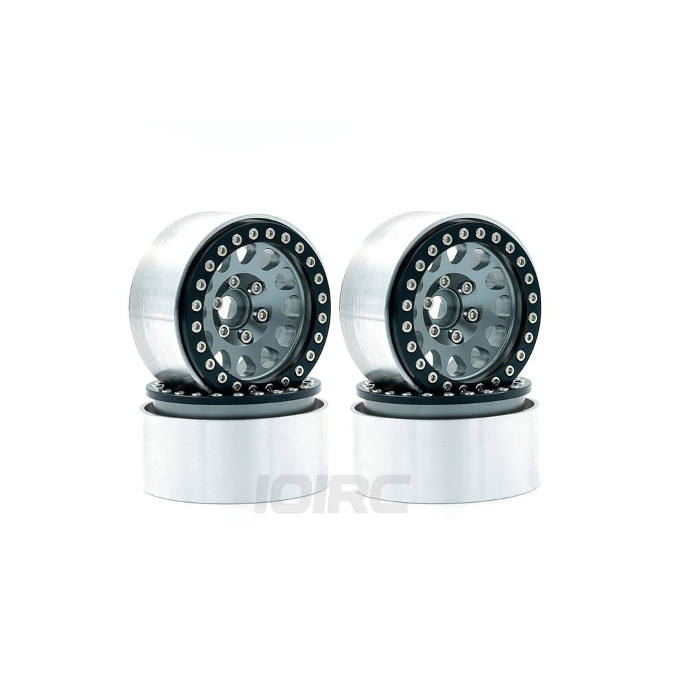 4Pcs Titanium 1.9 Beadlock Wheel Rims Cnc Aluminum Wheels For 1/10 Rc Crawler Axial Scx10 12Mm Hex 9092120010831