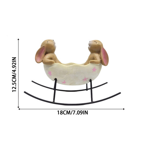 Easter Bunny Cradle Ornament for Kids Nursery Decor 2