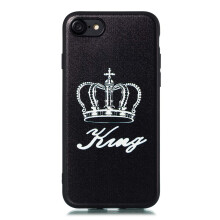 Personalised King and Queen Crown Case for iPhone 6s, Ultra Slim Shockproof TPU Silicone Bumper Cover