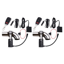 2X Exhaust Valve Muffler Cutout Kit Electric Exhaust Cutout Pipe Valve Set Wireless Remote Control Valve System 51mm