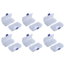 12Pcs 10-Slot Portable Plastic Resistors Electronic Component Case Box