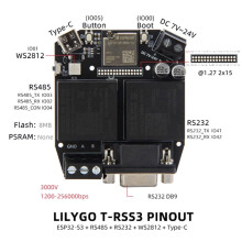 T-RSS3 ESP32-S3 Development Board RS232 RS485 5V Module -Board WS2812 Wi-Fi Bluetooth5.0 Typs C RSM232MT5V RSM485MT5V