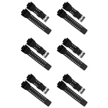 6X Natural Resin Replacement Watch Band Strap , for GD120/GA-100/GA-110/GA-100C(Black)