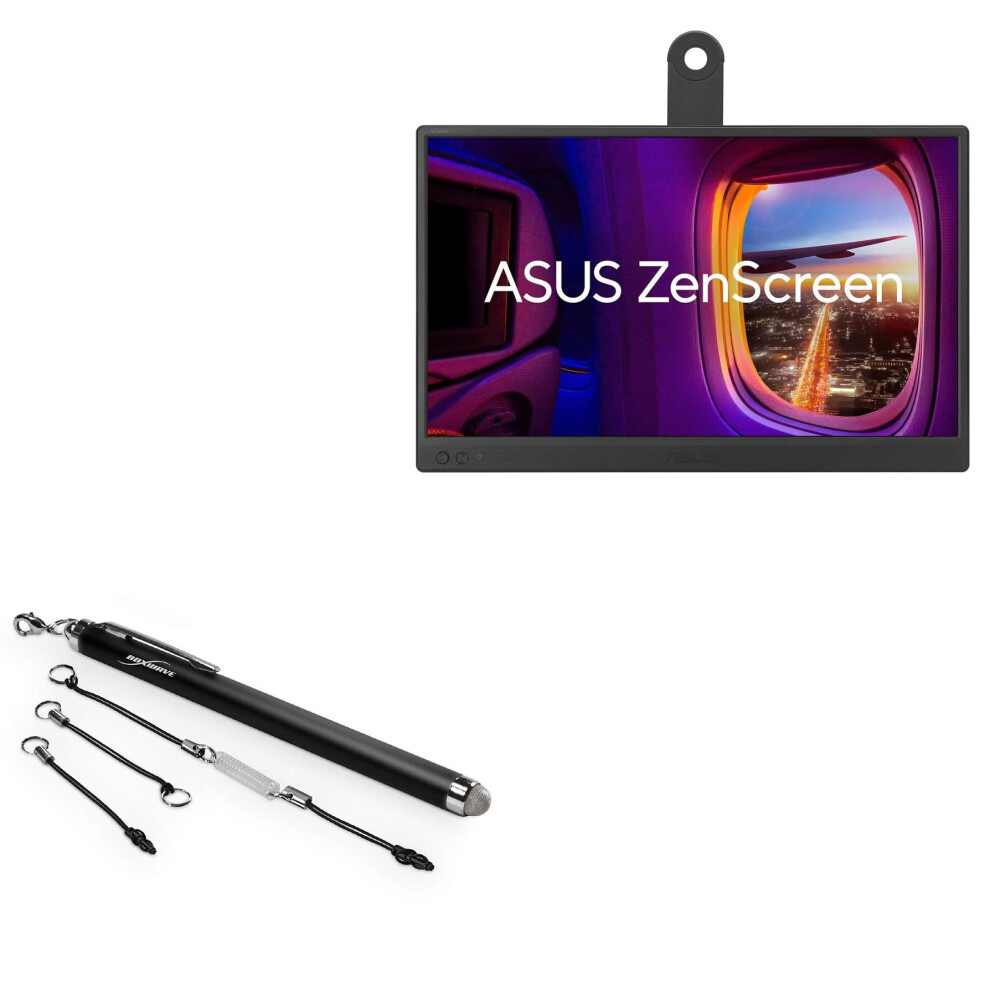 Stylus Pen For Asus Zenscreen Mb169ck 15.6 Inch Monitor, Capacitive Stylus With Soft Fiber Tip, Jet Black 9771547387664