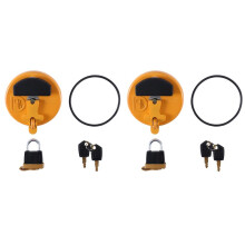 2X Locking Fuel Tank Cap with Padlock 7X7700 for CAT Dozer Excavator D6R D5C 311D 312D 320C 320D 321D 323D