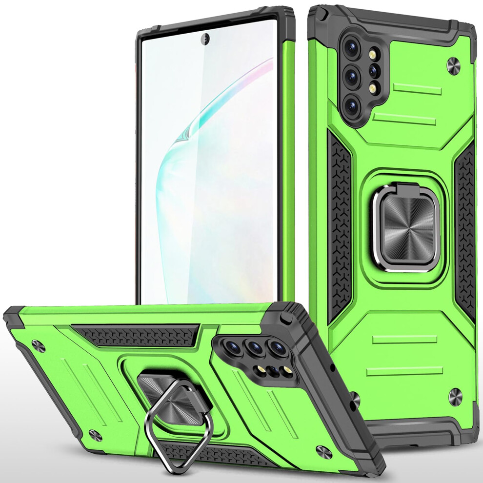 Case For Samsung Galaxy Note 10 Plus Military Grade Shockproof Armor With Kickstand Magnetic Car Mount Cover Green 9092120011562