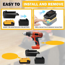 Portable Battery Adapter for / 18V/20V Li-Ion Battery to for Black and Decker 20V Cordless Power Tools