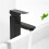 Rubinetto per Lavabo da Bagno, Rubinetto per Lavabo con Acqua Calda e Fredda, Nero Opaco Ma 1